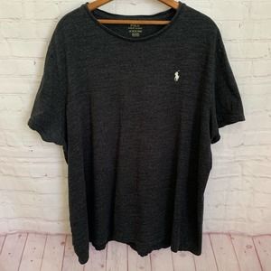 Polo Ralph Lauren heathered charcoal gray short sleeve t-shirt tee XXL